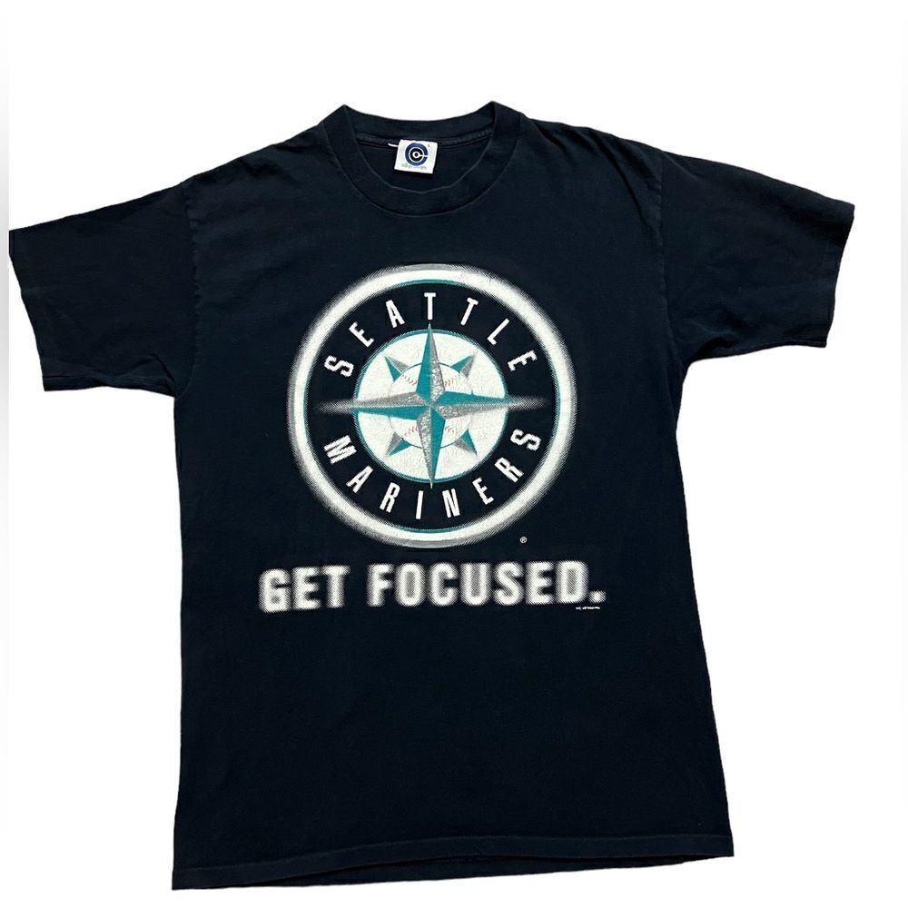 Vintage 1990s Mariners Stay Focused Shirt